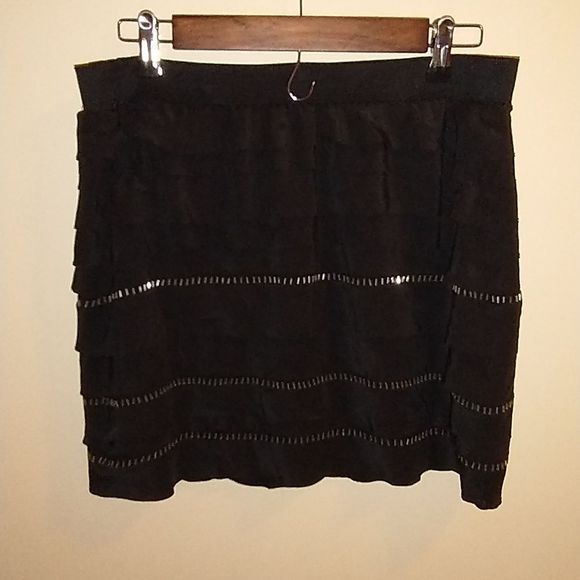 BCBGMaxAzria -- Black Layered Formal Skirt - Picture 1 of 6